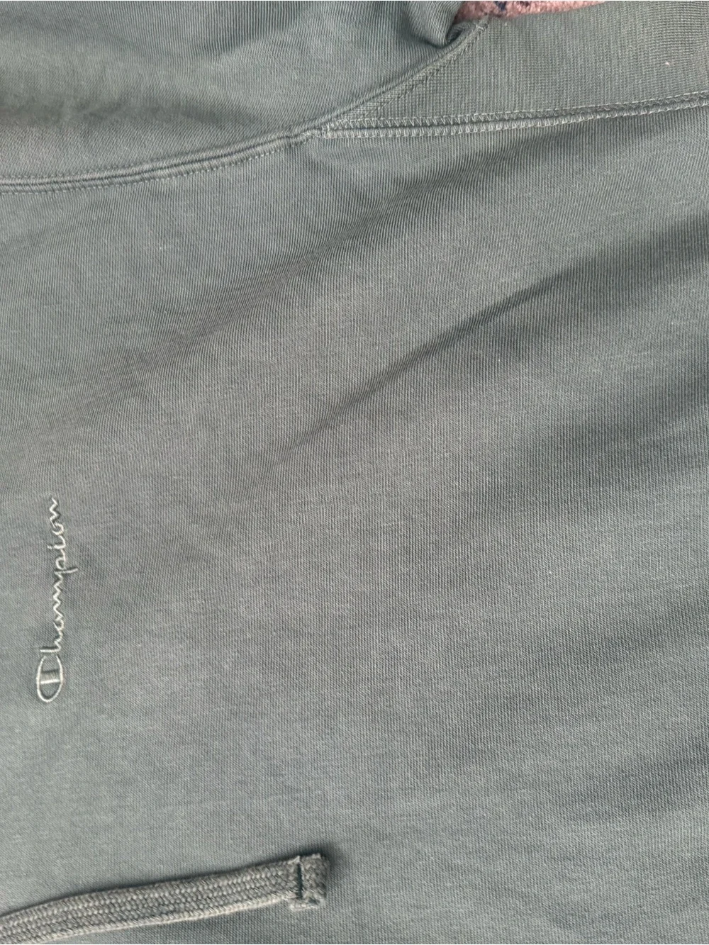 Champion Teal Green Pullover Hoodie with Front Pockets